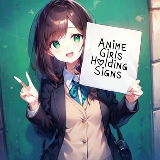 Anime Girls Holding Signs v1.0
