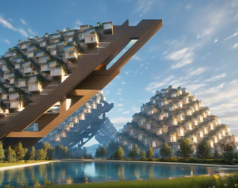 Hillside Sample Project (Buildings) (SDXL) (AD) - v1.0