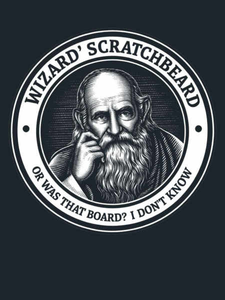 Wizard's Scratchboard Illustration - FLUX