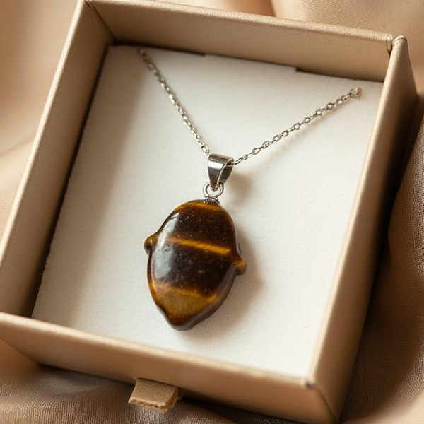 Support & Buzz Tiger's eye Khamsa Pendant Necklace sterling silver – Jewelry LoRA (Flux Dev) - v2.