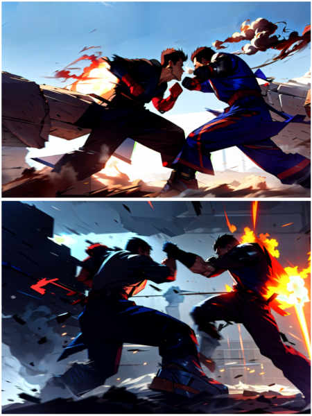 - SD1.5 fight scene v1.0