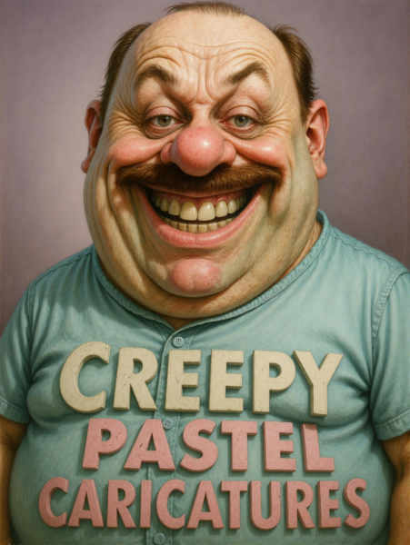 CREEPY PASTEL - Caricatures for FLUX - v1.0