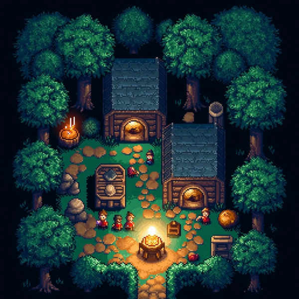 Pixel Art Illustrations FLUX - V1.1 With game art