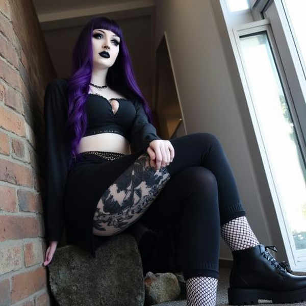 Thicc Goth Gf SFW/NSFW - SFW Version