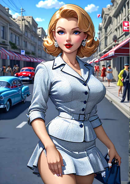 MILF_street_skirt_pose_v1 - V1