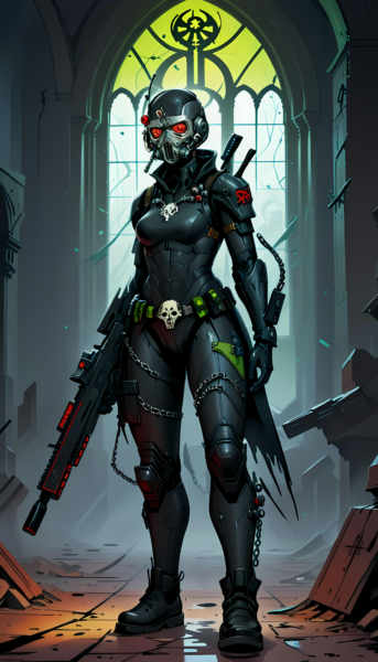 Vindicare Assassin - Grimdark 40,000 (SDXL) - V1