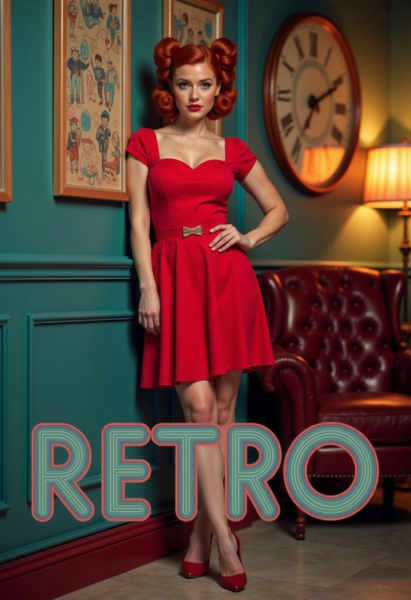 Retro Outline Text Font/Aesthetic FLUXDEV - v1.0