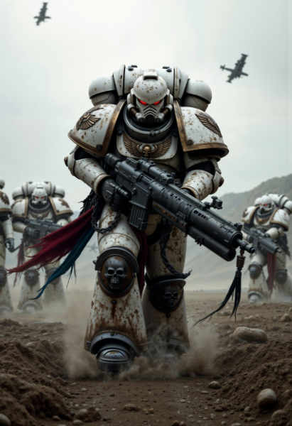 The Space Marines Warhammer 40K | Flux + Pony + illustrious - White Scars Flux