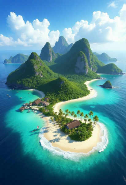 DE_Island Scene Generation_Tropical Island Creation - v1.0