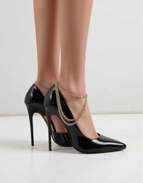 Ankle chain stiletto pumps - v1.0