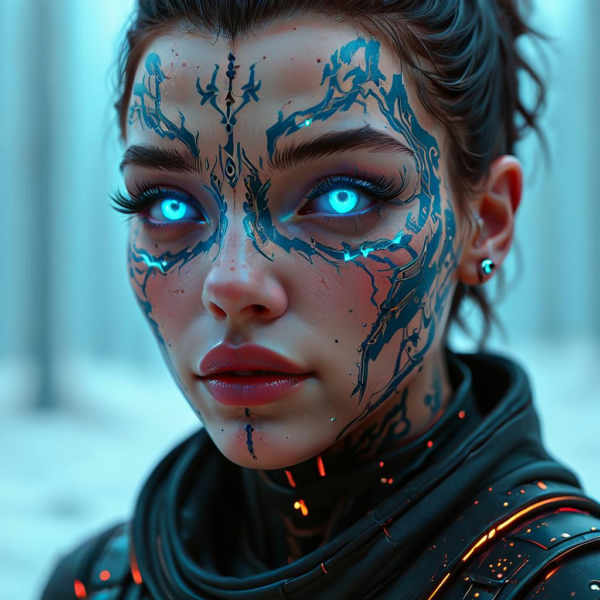 Tribal Female Face Tattoo's - Darth Mauls Angry EX