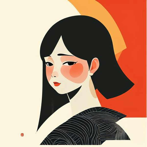 Modern Ukiyo-e illustration - SD1