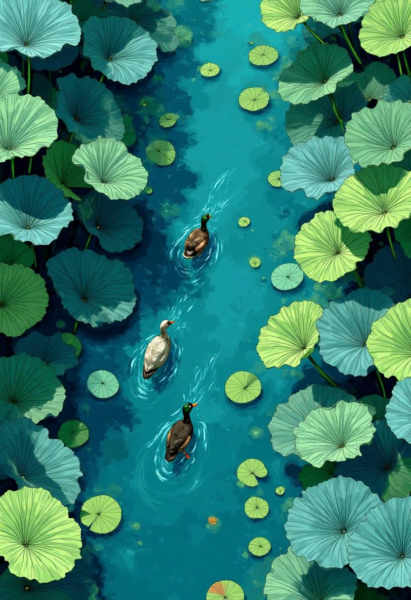 C_Scenes Of Lotus And Water Shores_Diverse Scenario Generation - v1.0