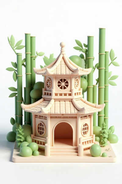D_Oriental-Style Architecture_Bamboo Landscape Architecture Generation - v1.0