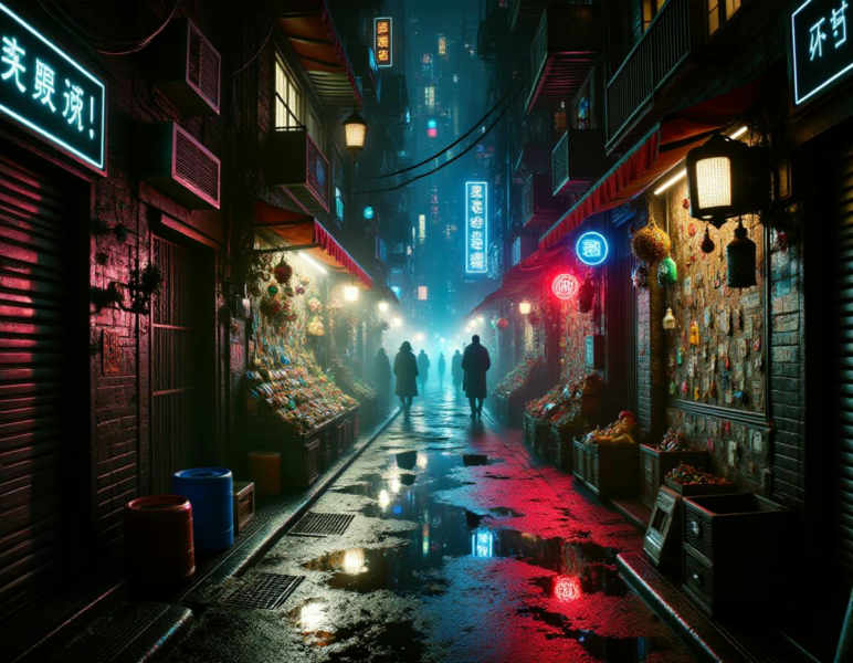 cyberpunk noir style Flux/SDXL - v1.0 Flux