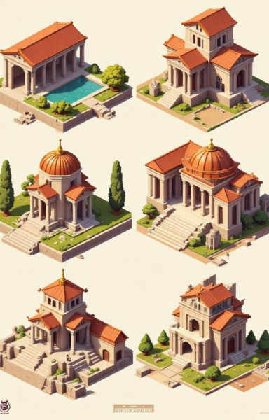 DE_Isometric Architectural Modeling_Diverse Style Generation - v1.0