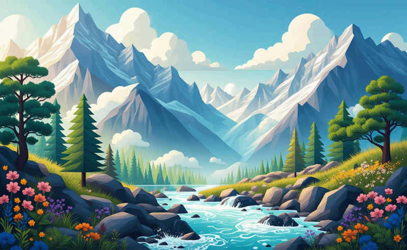 Landscape illustration - Landscape illustratiov1.0