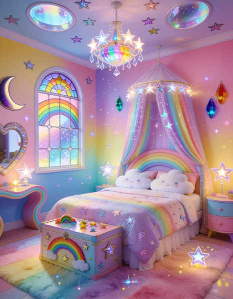 Rainbow Brite bedroom interior - v1.0