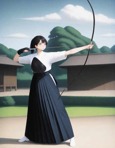 Kyudo aiming / 弓道-会 (Pony/SDXL/SD1.5/Flux/IL/NAI) - Flux-beta