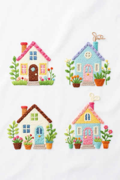 DP_House-Themed Embroidery_Generation Of Diverse Houses - v1.0