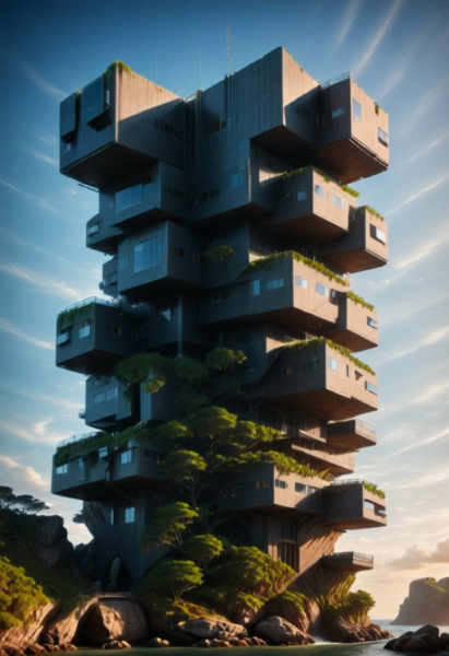 Brutalist Luxury Towers (Buildings) (SDXL) (AD) - v1.0