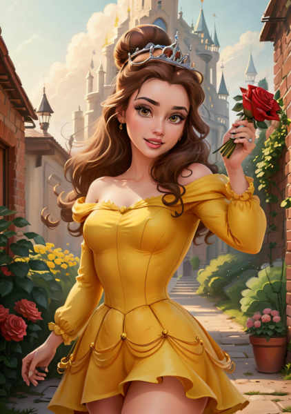 Princess Belle (Beauty And the Beast) - | Illustrious XL | PONY XL | SD 1.5 | - Disney by YeiyeiArt