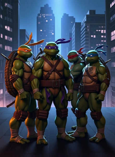 TMNT_AIO_Flux - v3 TMNT_Digital Art Style
