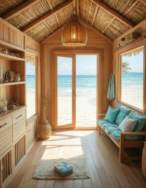 cozy beach hut background - v1.0