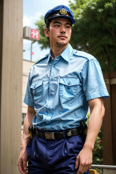 Male Japanese Police Uniform (summer) - SD 1.5 v1.0