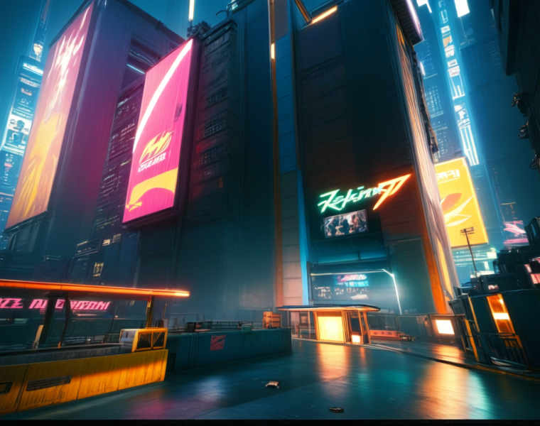 Cyberpunk 2077 Background (Landscape) (SDXL) (AD) - v1.0