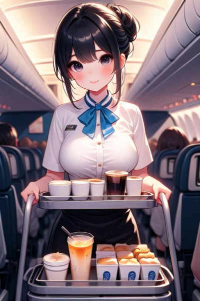 girl like airline trolley - SD 1.5