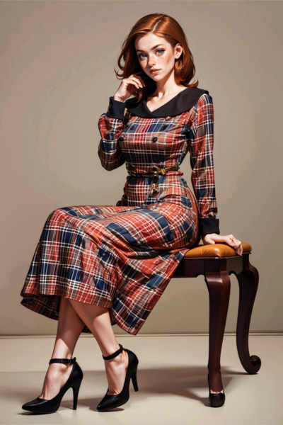 Vintage Plaid Dress - v1.0
