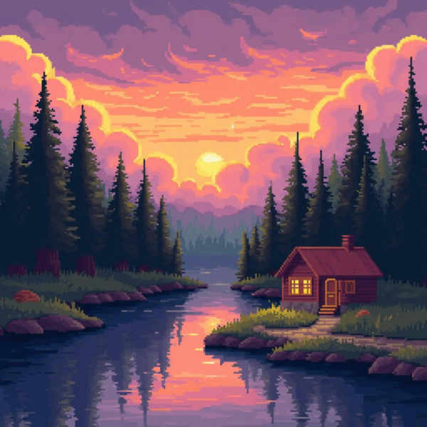Pixel Art Illustrations FLUX - v1.2 - Most stylized flat