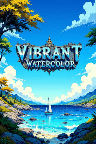 Vibrant Watercolor Painting/Sketch - Vibrant watercolor v.2.1