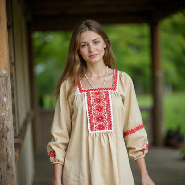 Tradicional slavic woman dress - V1