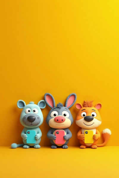 C_Anthropomorphism Of Animals_Animal Holding Phone Creation - v1.0