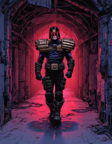 Judge Dredd Comic Style (Flux) - V1