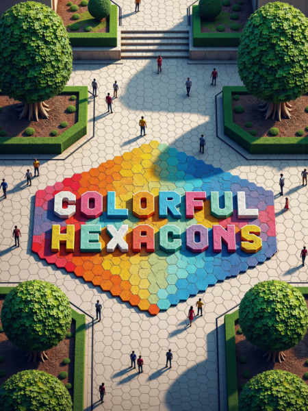 Colorful Hexagons FLUX & SDXL - FLUX