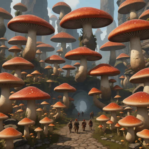 Giant mushrooms World - SDXL