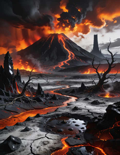 desolate volcanic landscape - v1.0