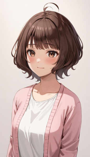 Curl inward hair - V1