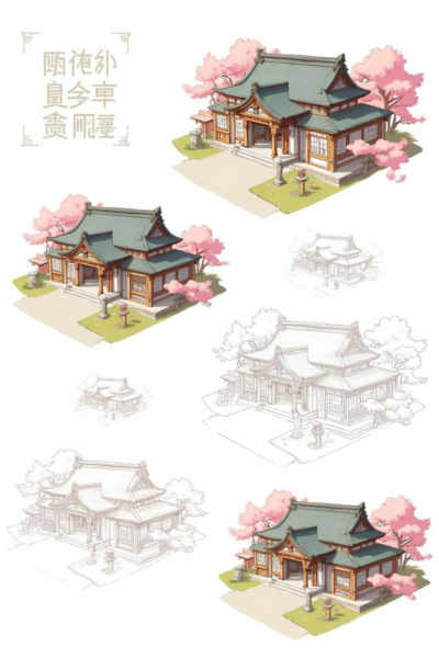 DT_Oriental Ancient Architecture Design_Diverse Style Generation - v1.0