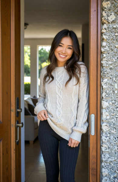 Standing in Doorway - Awkward Interaction - SDXL