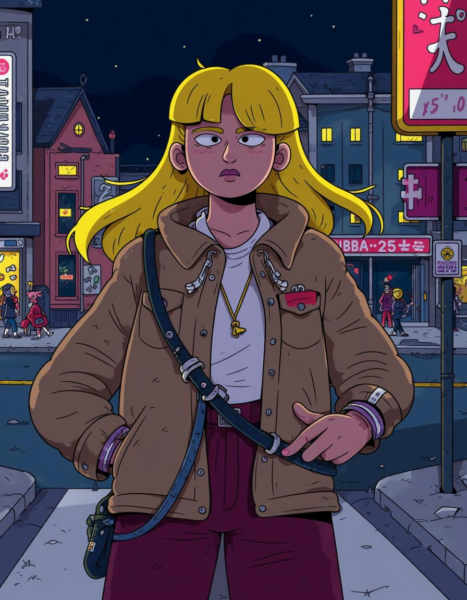 Bold linework Illustration - Flux1-Dev