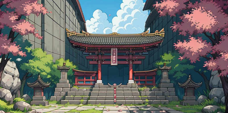 HEZI flat board pixel game scene - v1.0