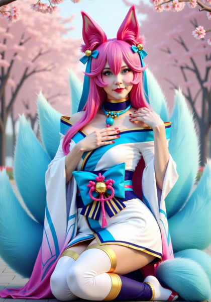 Ahri (League of Legends) 3 outfits Flux Realistic/Anime - Spirit Blossom