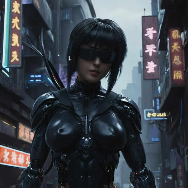 Ghost in the Shell XL + F1D (Japanese Manga Cyberpunk) style XL - Ghost in the Shell xl v1