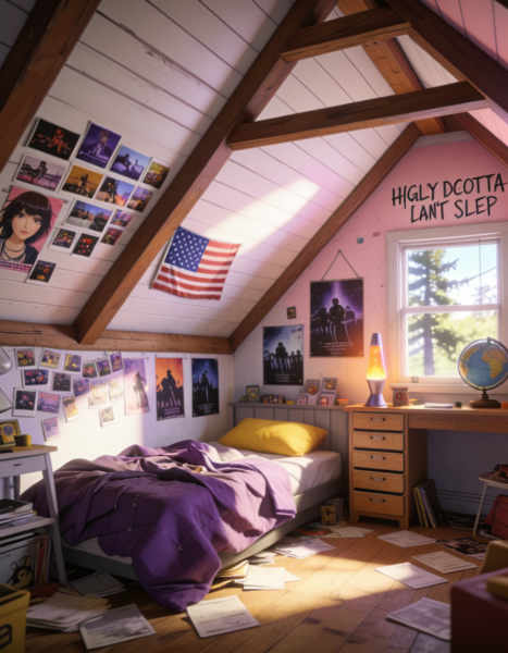 Teenage attic bedroom - v1.0