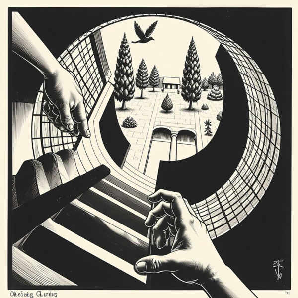 M.C.Escher style Flux lora - v1.0