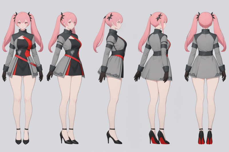 XL Charturn, Multi-View, Turnaround, Model Sheet, Character Design - v1.0